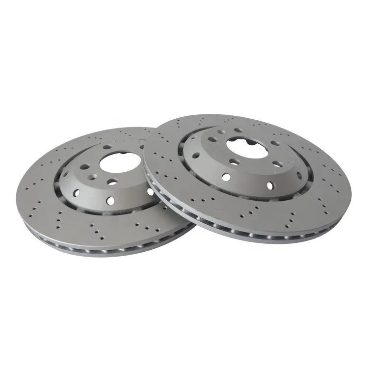 Rising star FOR AUDI RS4 B7 REAR LEFT RIGHT DRILLED BRAKE DISCS PAIR 8E0615601AB 8E0615602D
