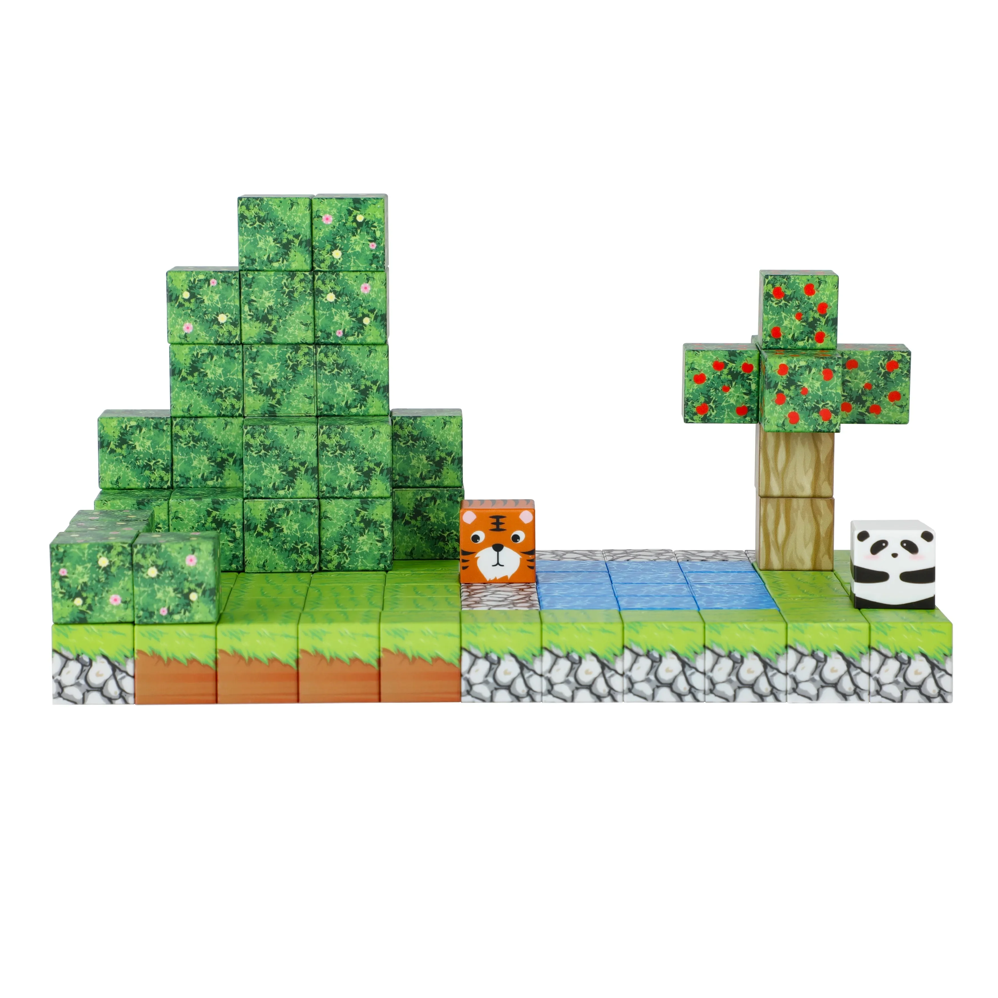 New style Magnetic Mini World Blocks Building Mine Magnet World Set Sensory Kids Games Toys for Girls and Boy ASTM CPC 2.5cm