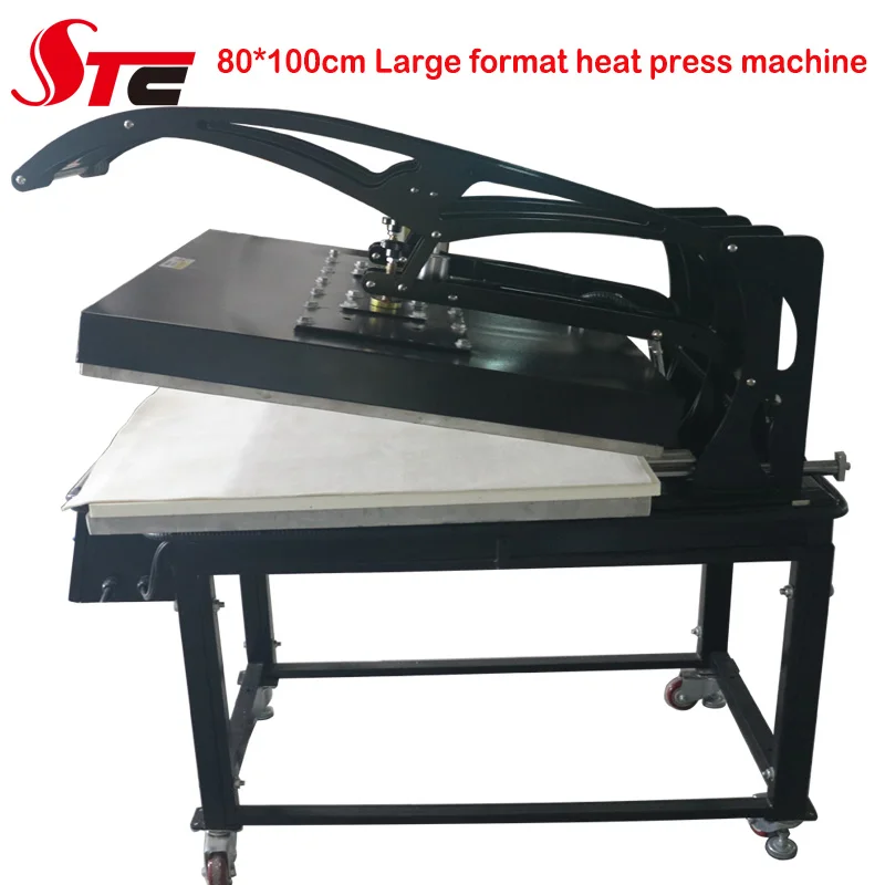 Large format manual heat press CE approved drawing out Auto open magnetic 31x39 heat press