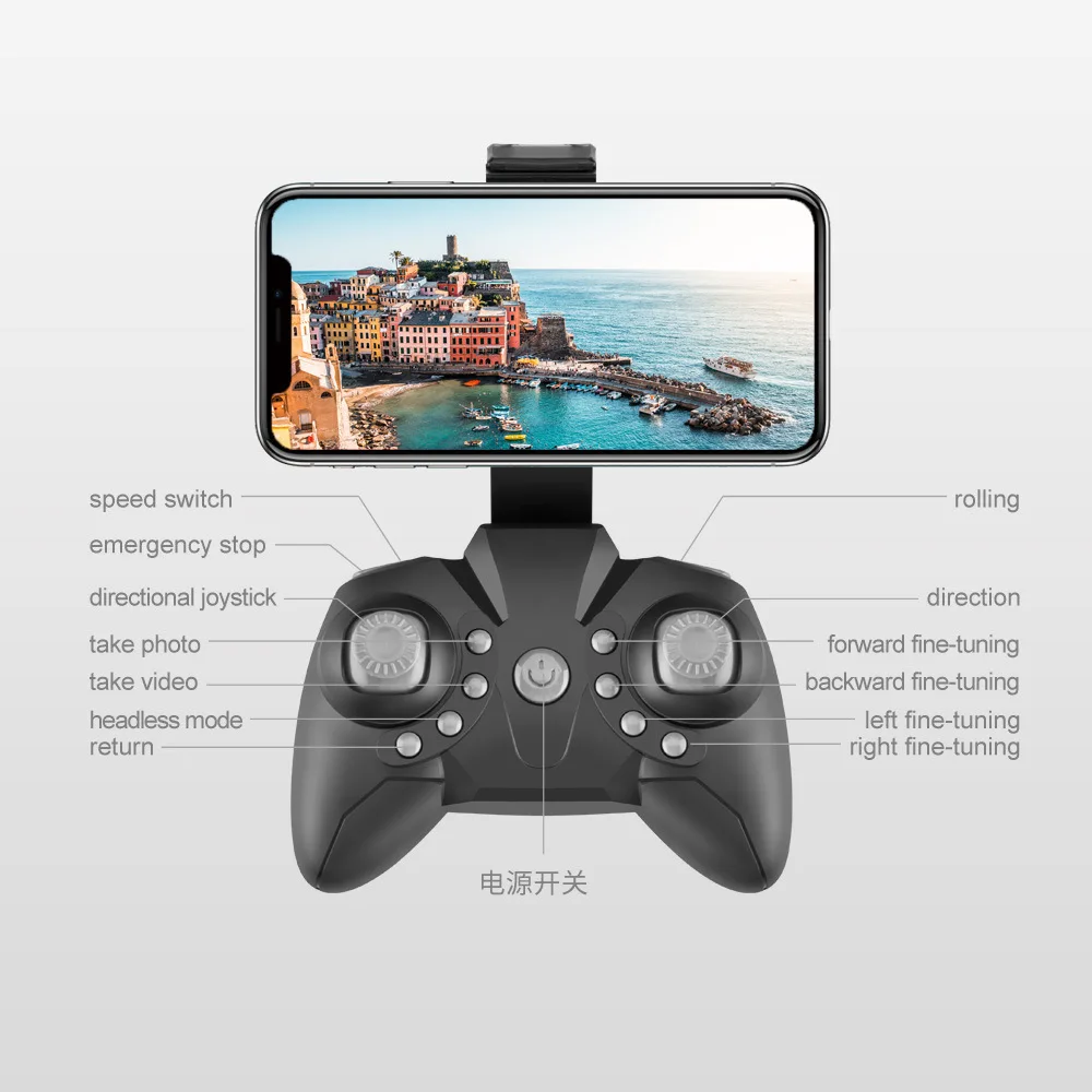 Smart Wifi FPV RC Drone Quadcopter with 2.0MP/5.0MP/4K Camera RC Toy Drone