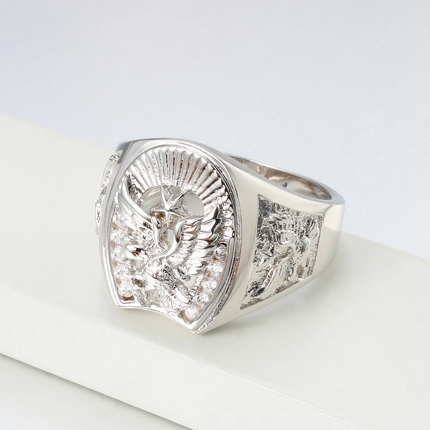 Jasen Wholesale factory customize fashion 925 sterling silver ring for men