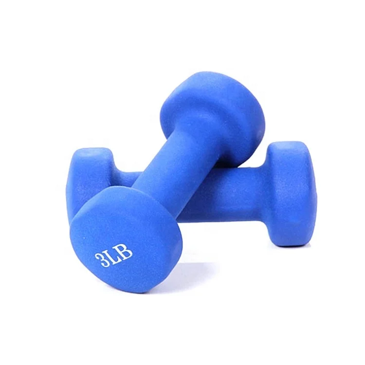 Hex Head Dip Plastic Dumbbell Male and Female Bone-shaped Dipped Dumbbells Portable Yoga Fitness Dumbbell