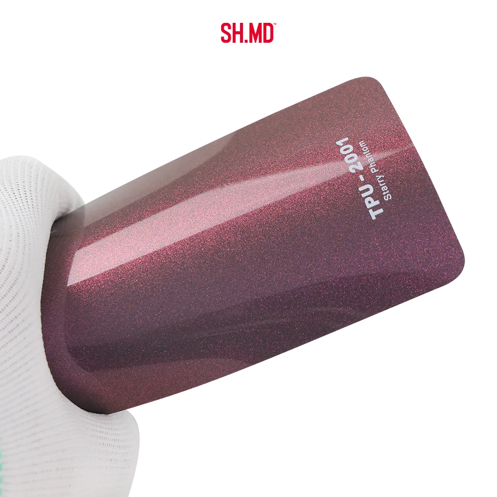 1.52x3m Car Body Stickers 7.5 Mil Scratch Resistant TPU Red Wrap Car Vinyl Non Yellowing Color TPU PPF Film Car Paint Protection