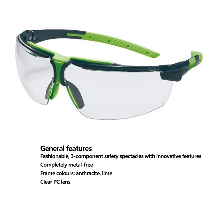Uvex i-3 s 9190075 Sports Polycarbonate Chemical Resistant Anti Fog Scratch Protective Glasses Safety Goggle