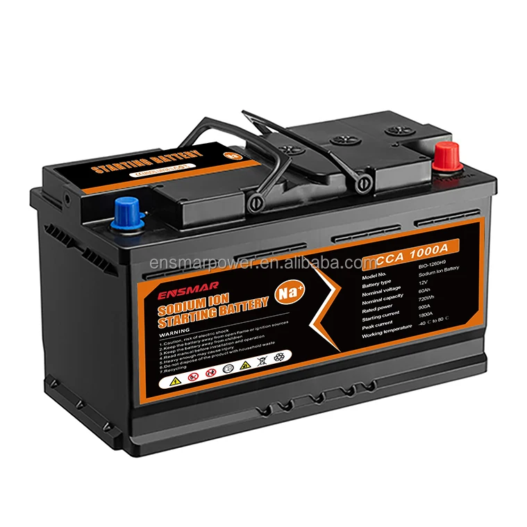 ensmar 12V car battery maintenance free auto accumulator na start stop 9 plate 75 amp