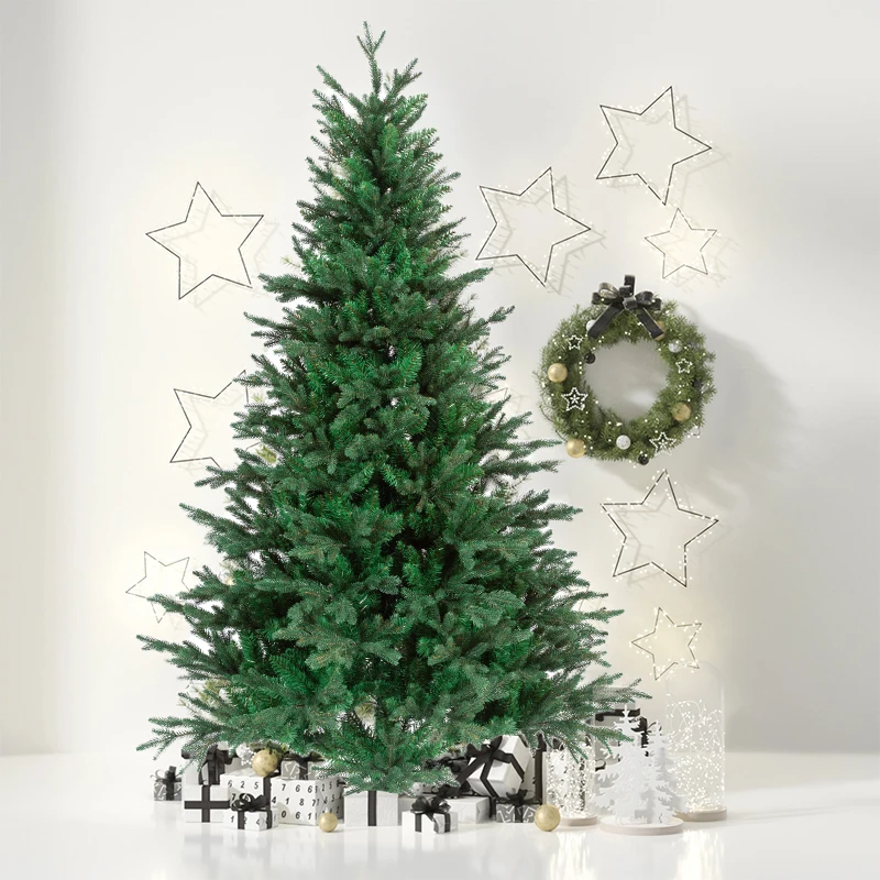 Easy Assembly 6ft/180cm Realistic hinged high quality stable metal stand Christmas tree