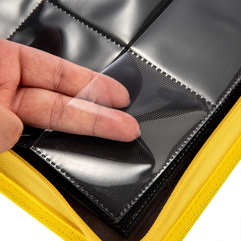 480 Pockets Trading card binder Plastic Side-loading Card Wallet zipper holder for MTG YGO Baseball Collection