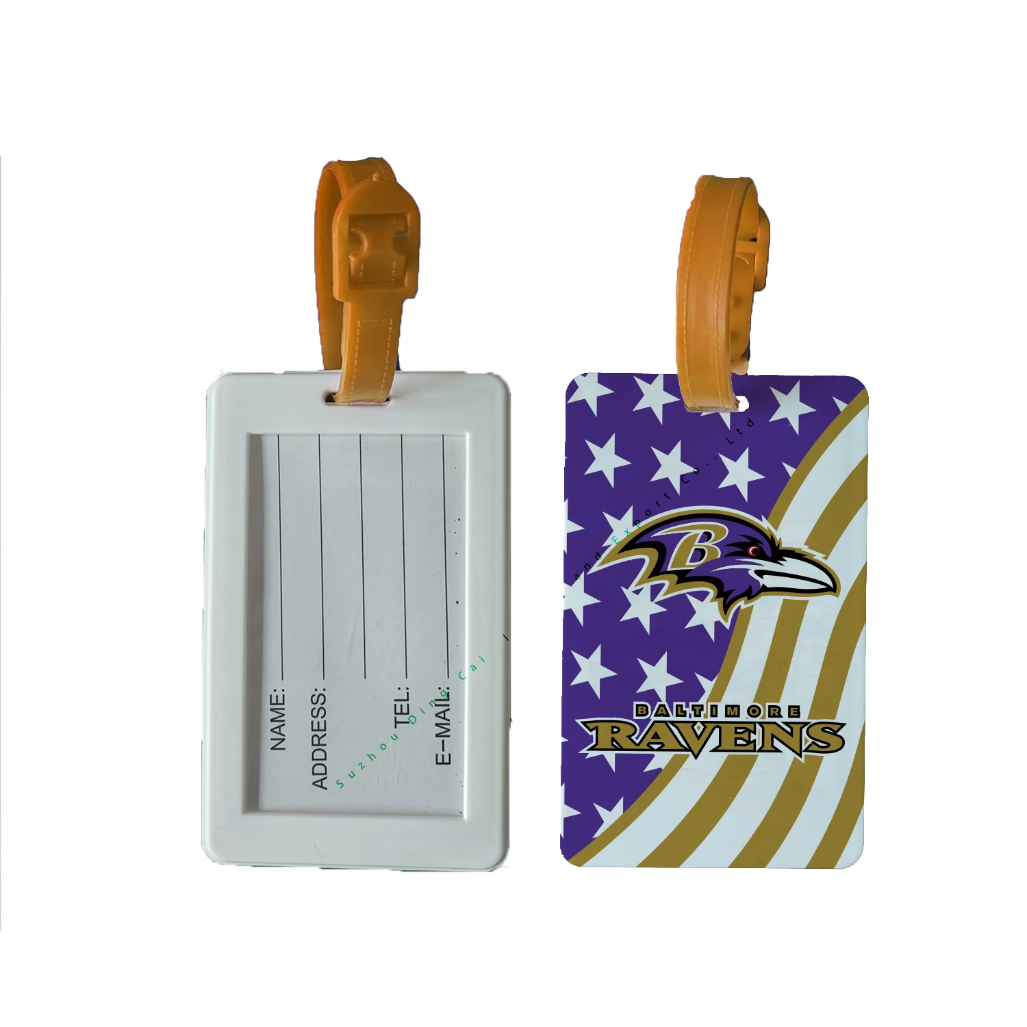 Baltimore Ravens 10.5x6.5cm Digital Printing  Sport Team  luggage tag PVC Travel Luggage Tag