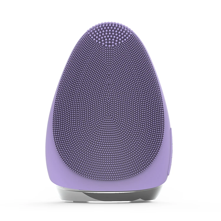 Longer Softer Liquid Silicone Facial Cleansing Brush with Massage Area on the back