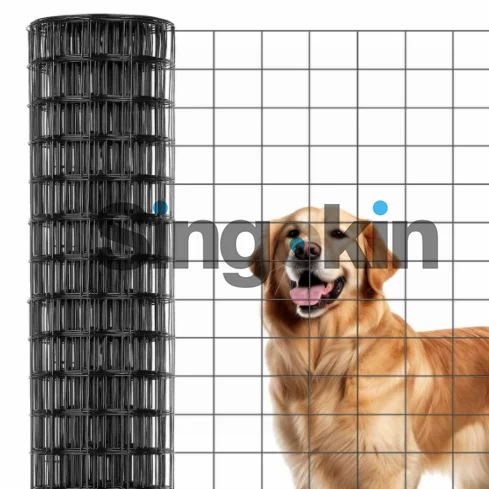 pvc coated welded wire mesh panel dog protection fence
