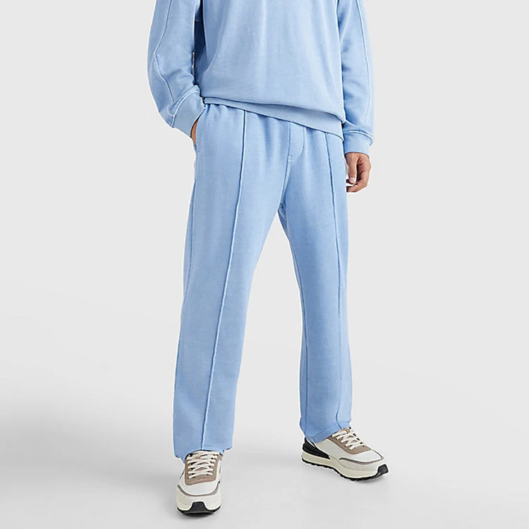 High Quality Drawstring Waist Custom Logo Straight Hem Men Workout Joggers Sweat Pants