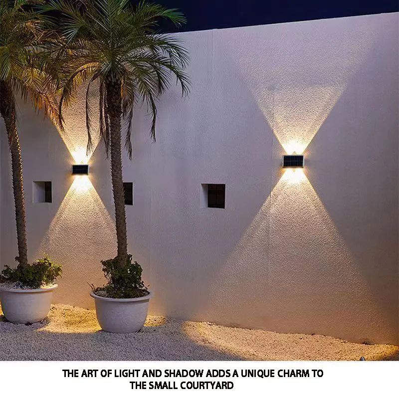 Led Square Modern Outdoor Wall Lamps Light Led Waterproof Ip65 High Quality Outdoor Up Down Lighting solar wall light