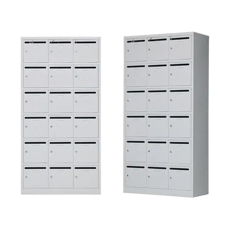 Easy Assembled Metal Modern Mailbox Apartment Standing Letter Drop Box and Storage Cabinet