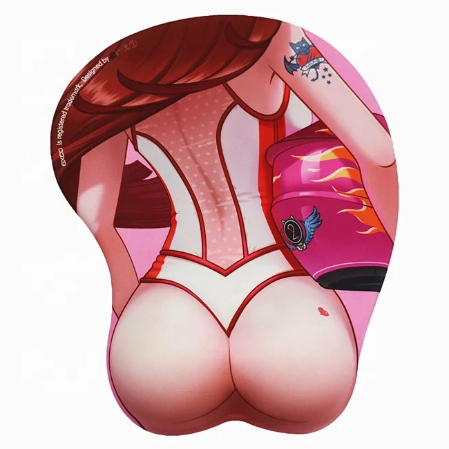 3d mouse pad Wrist girl big breast mouse pad Soft Foam Mouse Mat with Gel Wrist Support Fiber Surface