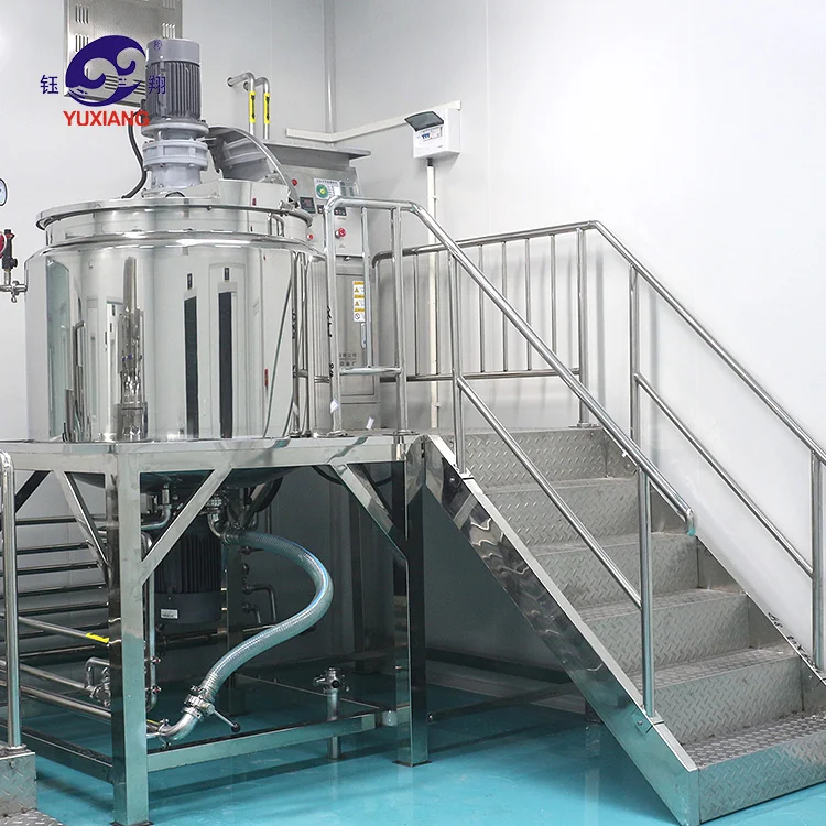 Yuxiang Cosmetic Mixer Stainless Steel High Shear Liquid Washing Blender  Mixing Tank With Agitator