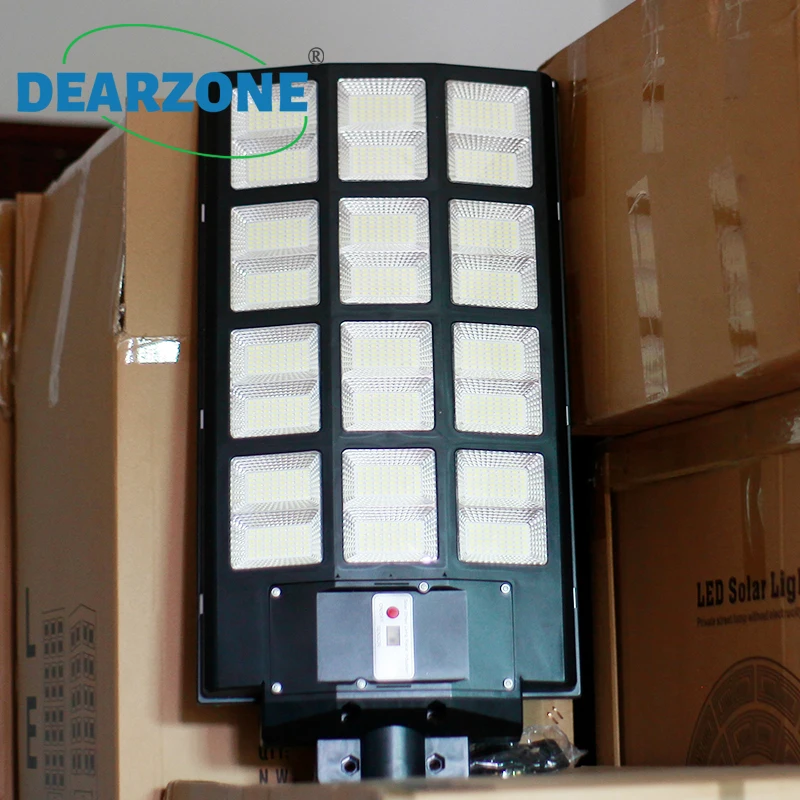 New Outdoor Waterproof Ip67 ABS 2000w All In One Radar Sensor Solar Panel Street Light With Remote Control