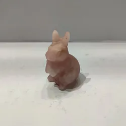 Wholesale Natural Quartz Folk Crafts Rabbit Crystal Carvings Animales  For Home Decoration
