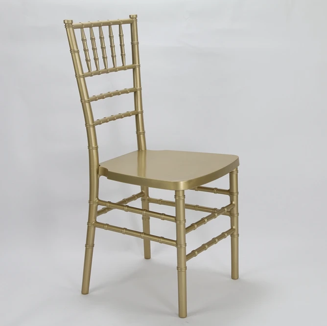 Wedding Event Party Rental Dining Plastic PP Gold Tiffany Chiavari Chair