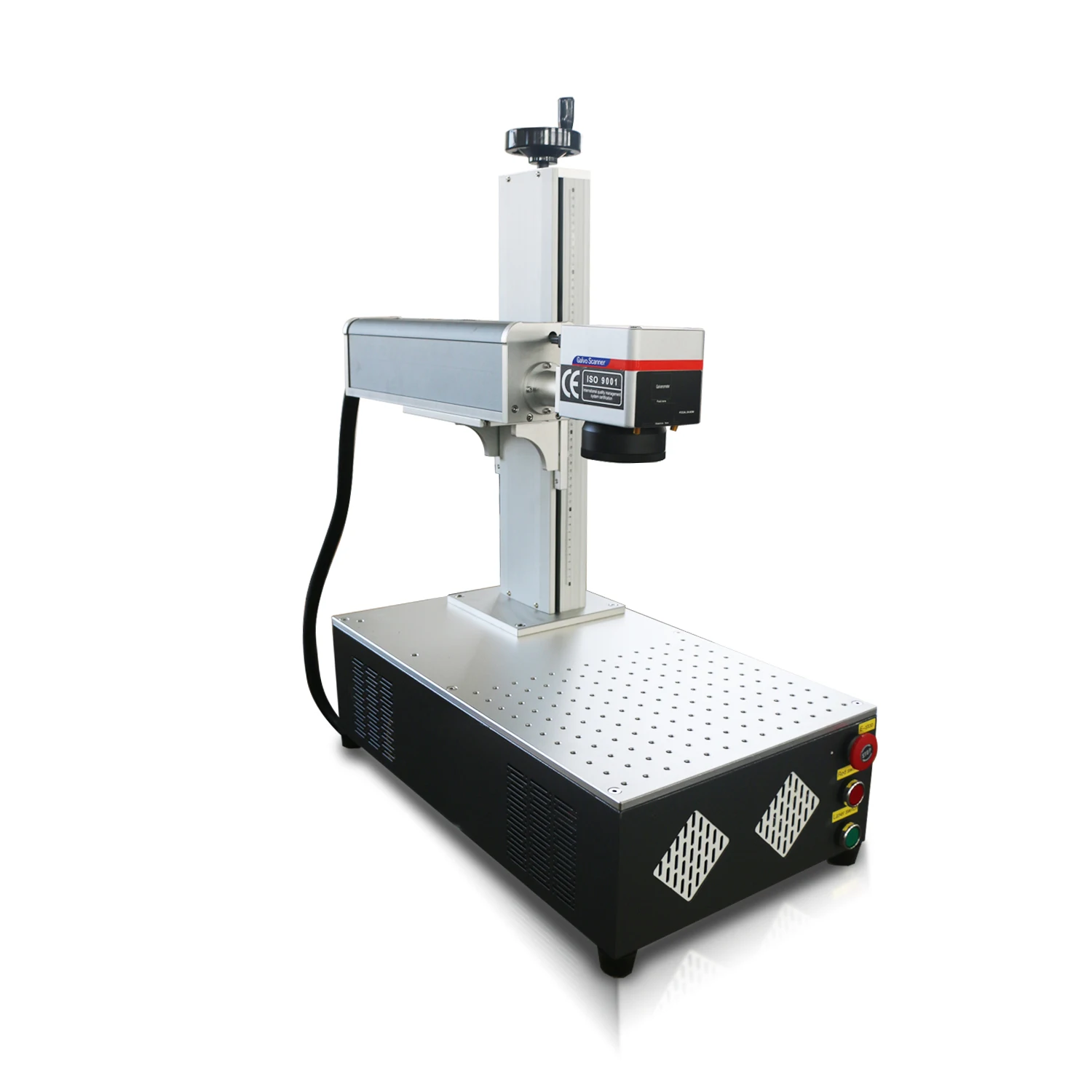Raycus 50W Fiber Laser Engraving Machine 50QB with 300*300mm Marking Size EZCAD Control Lightburn Software Ring Jewelry Rotatory