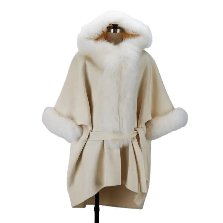 New Design Women Wool Cape Coat 100% Handcrafted Standard Wholesale Long Winter Coats for Women