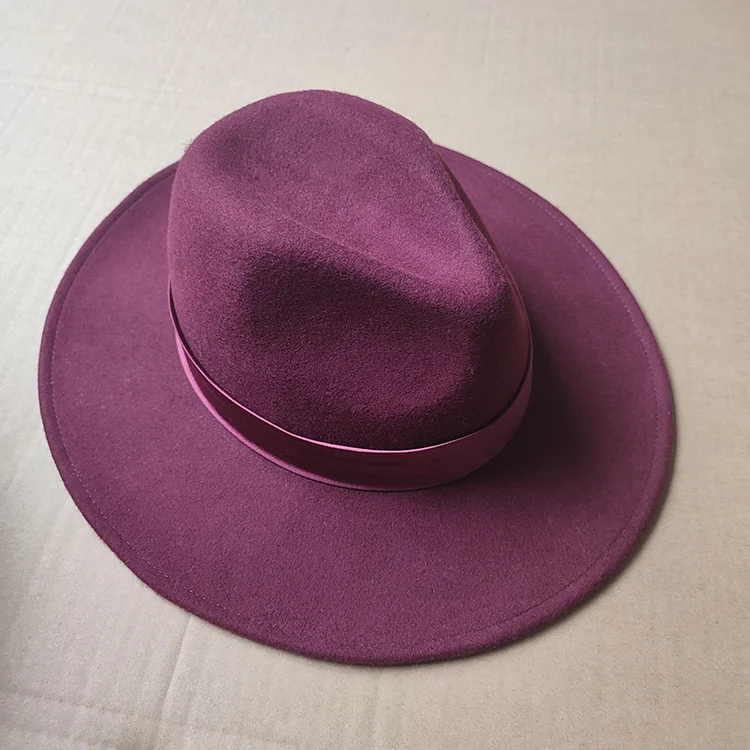 Woolen Ombre Fedora Hats Women Wholesale 2022