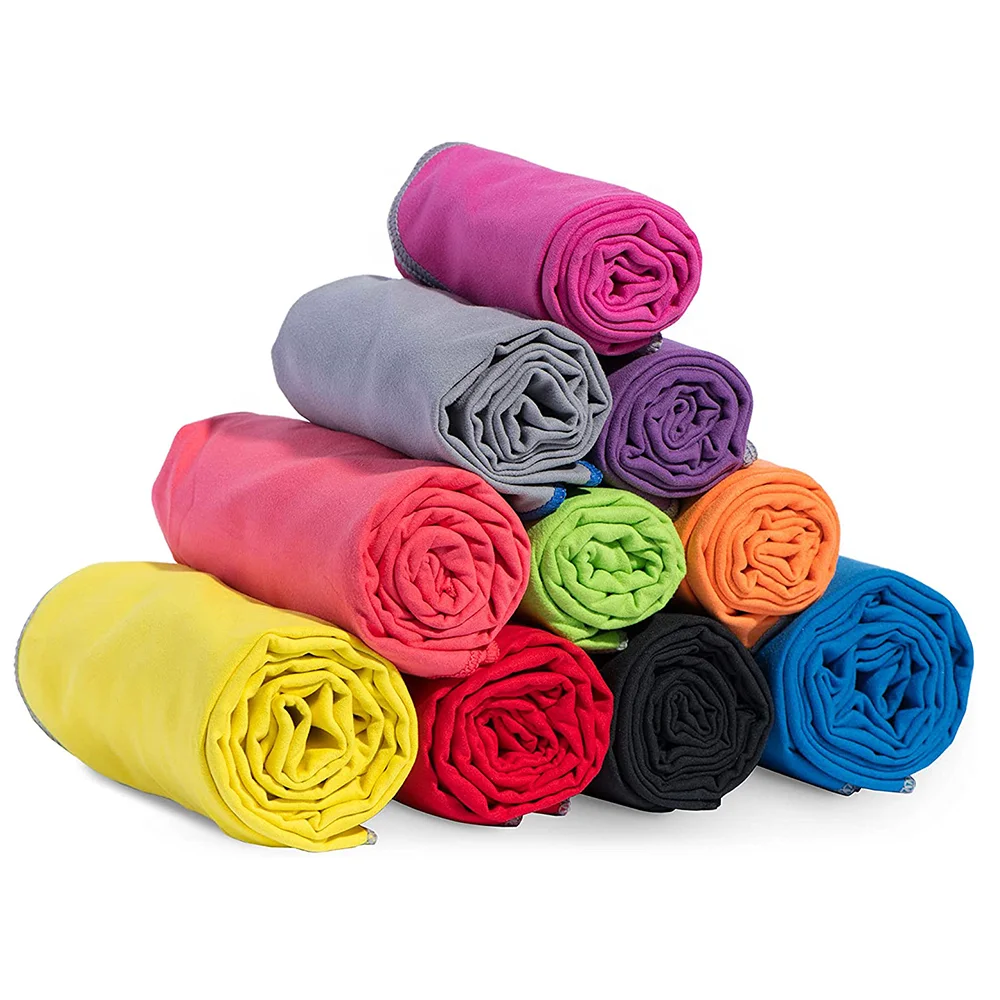 Wholesale custom size microfiber quick dry beach suede sweat rally gym sports towel for gym with logo