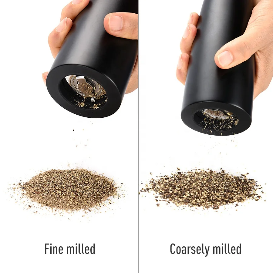 Factory High Quality accessory rubber Wood 5/6/8 inch Salt Pepper Mill for Kitchen Use