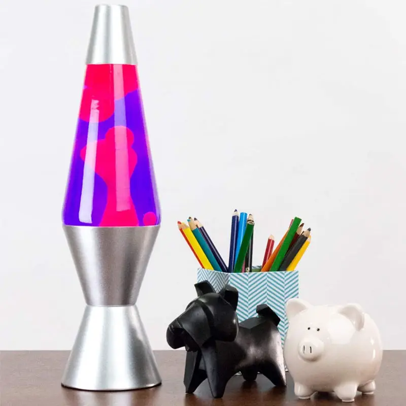 Bedroom Decor Motion Liquid Lamp Gifts for Kids and Adults Beautiful Rocket shape Lava Lamp 16 inch Night Light LED