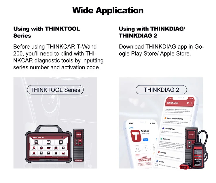 New Arrival T-Wand 200 THINKCAR G1 G2 tire pressure monitor system tool support THINKDIAG THINKDIAG2 THINKTOOL