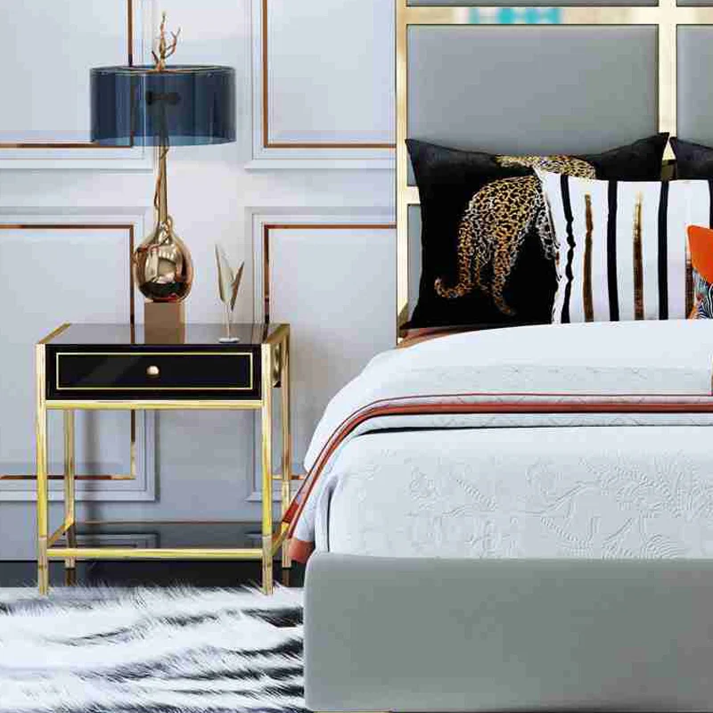 modern luxury bedroom furniture upholstered real leather italian bed