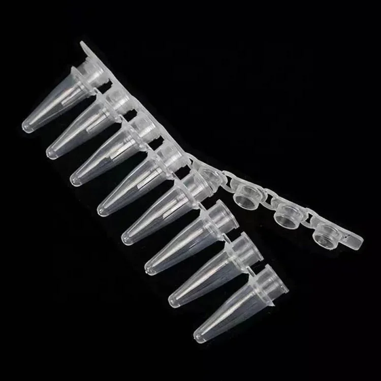 Laboratory disposables sterile pcr tube strip 0.2ml 8 strips pcr tube with ce iso