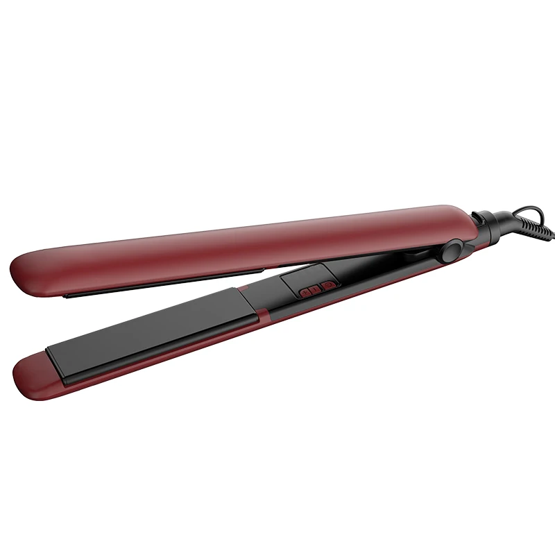 Factory Directly Sale Portable Lockable Handle Negative Ion Wide Floating Ceramic Plate Fast Heating Hair Straightener Flat Iron