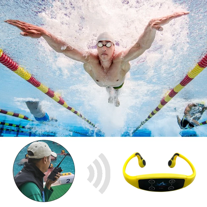 New Technology Real Time Communication Bone Conduction Headphone Waterproof Wireless Portable Saltproof Long Range 1km 7 Channel