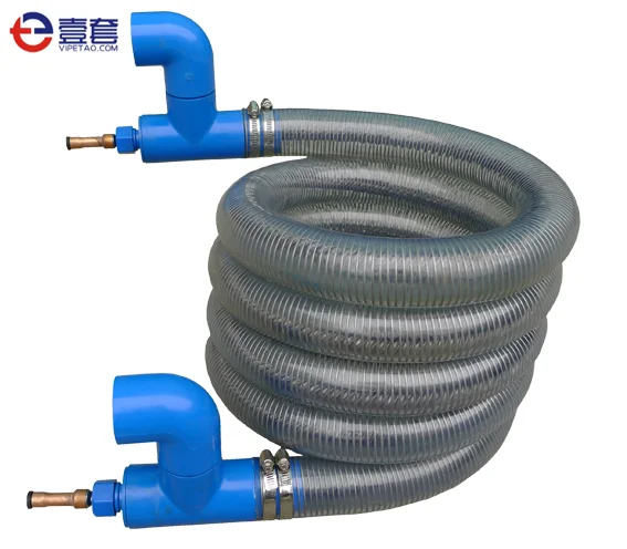 hot selling spiral wound tube in tube Coaxial Heat Exchanger Water to Freon heat pump water heater condenser or evaporator