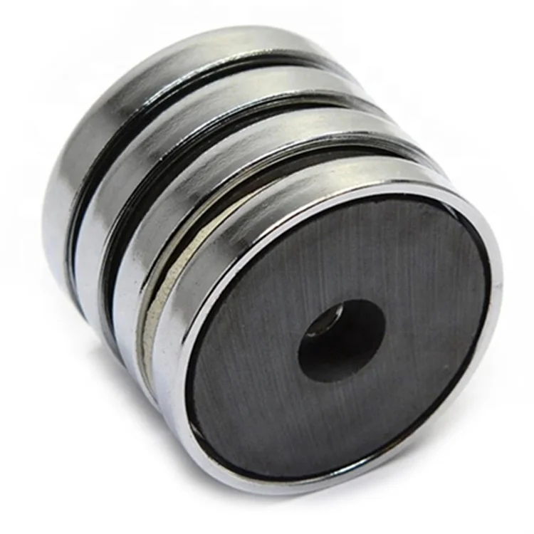 Ferrite pot magnet Through hole D24mm D50mm D63mm D80mm D100mm D126mm Holding magnet
