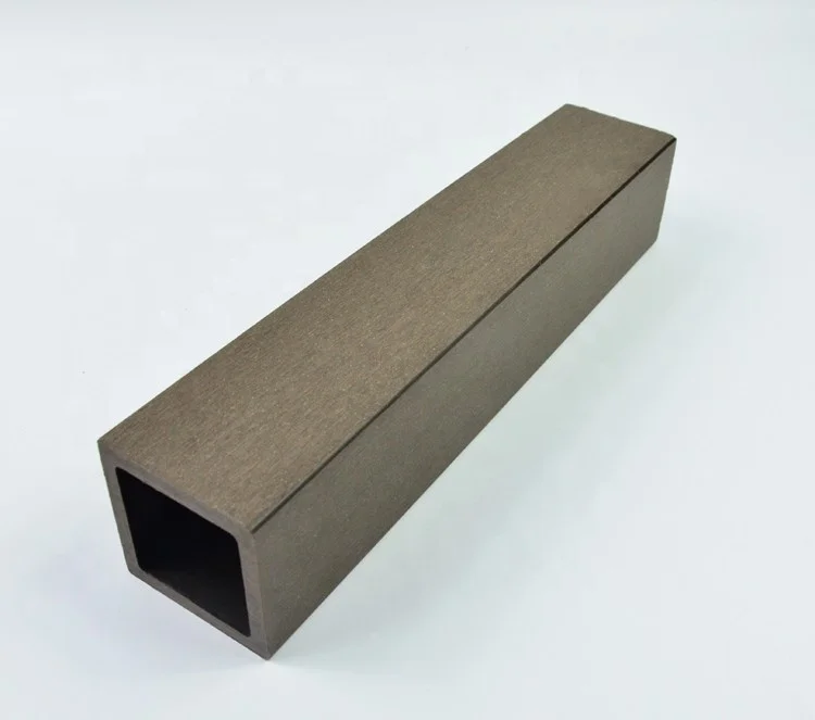 Outdoor Wpc 60 * 60 Pe composite wood pipe waterproof and UV resistant garden fence column