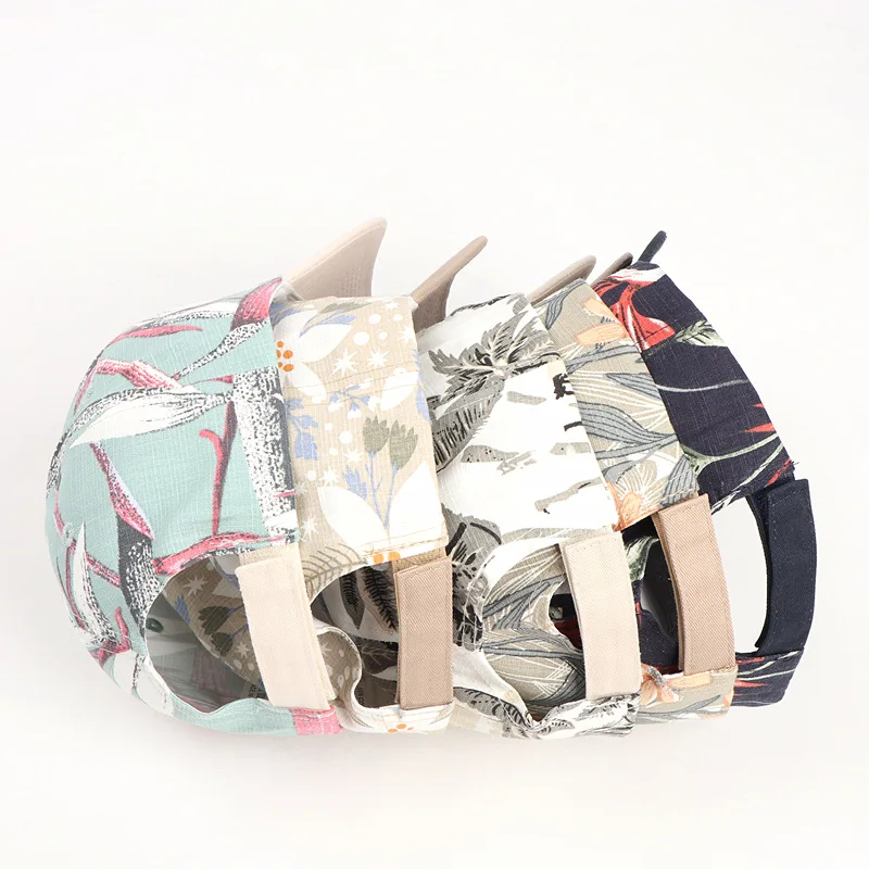 Cap with Name Customized Stylish Printed Snapback Cap Sunscreen Customized Flowers Leaves Printed Baseball Cap For Women Men