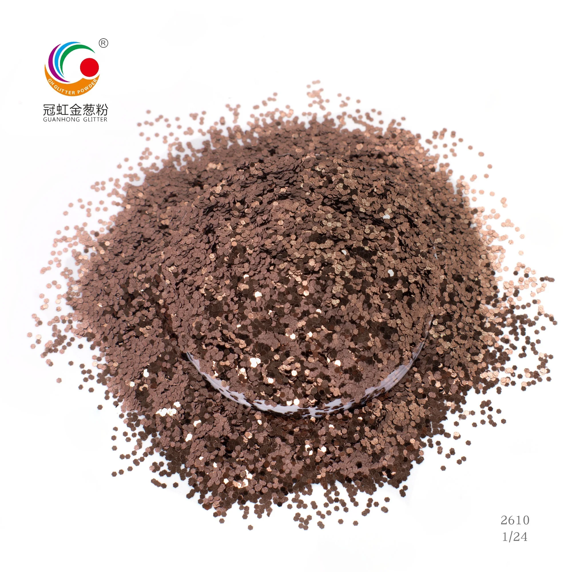 Производитель GH2235, оптовая продажа, ультратонкая розовая ПЭТ гексагональная блестящая пудра для ткани, текстиля, Новогоднее украшение