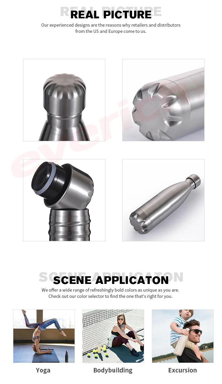 Insulated Water Bottles Stainless Steel Vacuum Hot Water Bottle With Custom Logo For Gym Sport Water Bottles