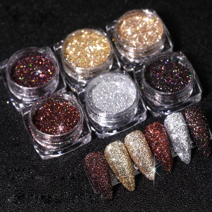 Hot Selling Nail crystal diamond powder mixed glass micro diamond glitter nail acrylic powder