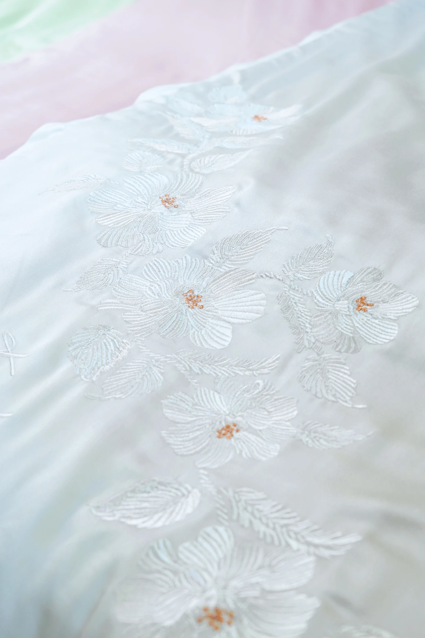 Новое дизайнерское летнее одеяло однотонное натуральное шелковое красивый цветочный кондиционер с вышивкой прохладное