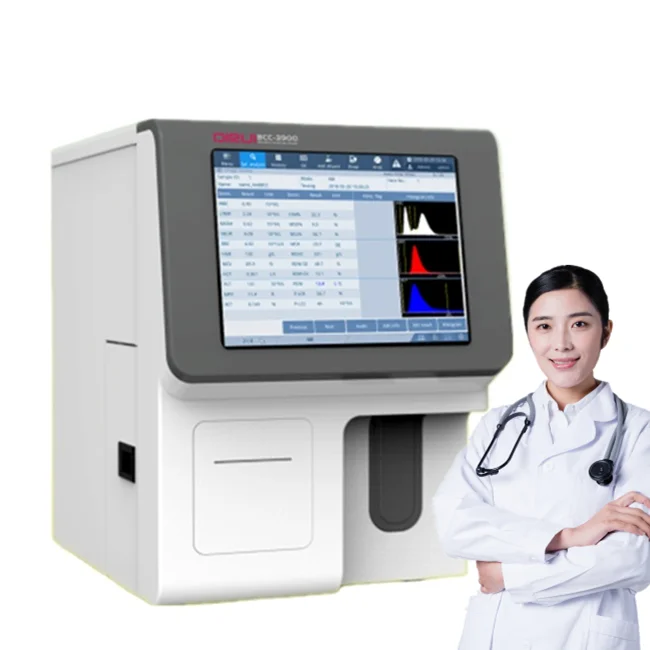 CE Certificated Hematology Analyzer CBC 21 Parameters Testing