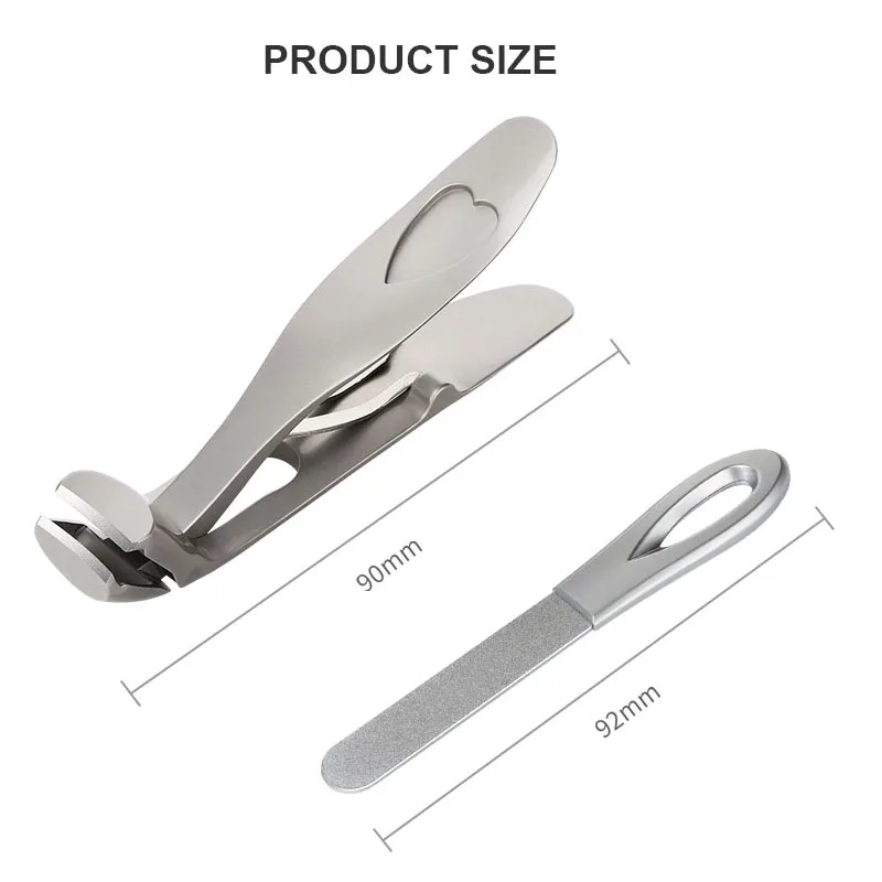 2023 Korea Style Large Nail Clipper Nipper Manicure Care Tools Set Wide Jaw Opening Nail Cutter Trimmer for Men and Women