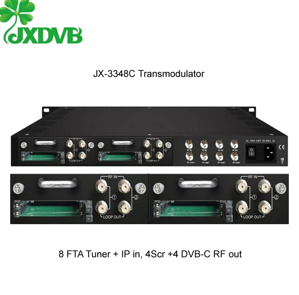 HD 1080P DVB-S ASI To DVB-C Transmodulator