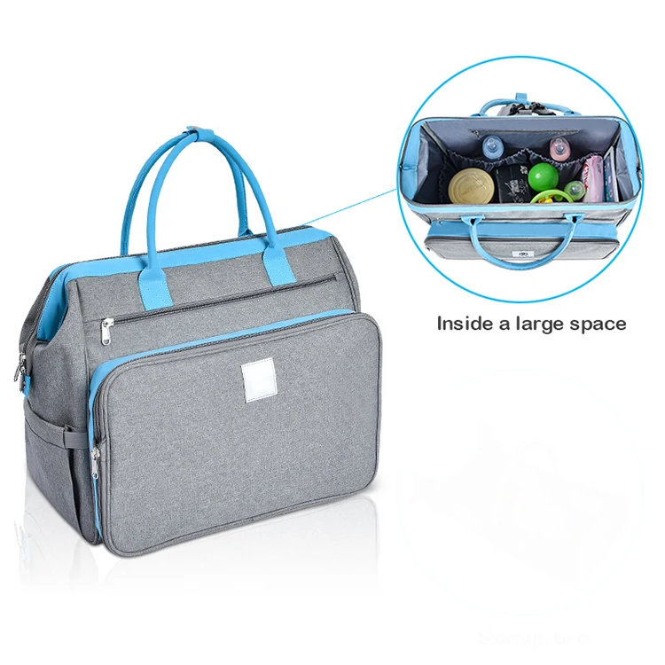 Custom durable new born waterproof carry tote mother backpack multifunctional baby folding diaper bag