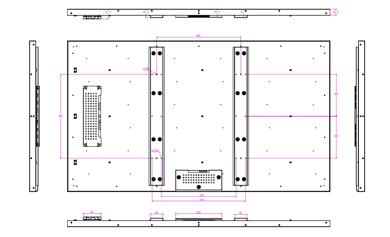 High Quality 55 inch 2500nits High Light Jewellery Shop Window Display Luxury Advertising Digital Signange Displays