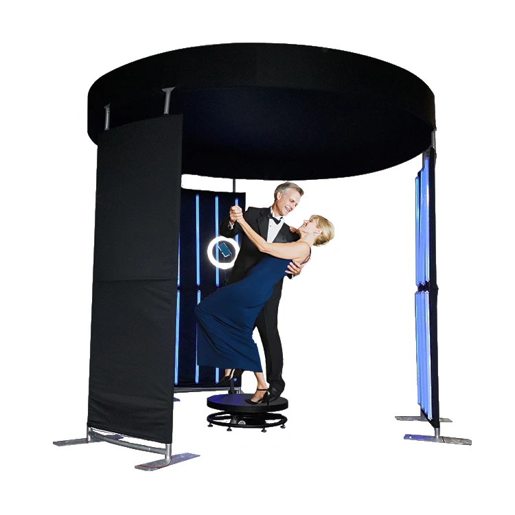 
8ft 10ft 360 Photo Booth LED Light Background Photography Enclosure Backdrop 