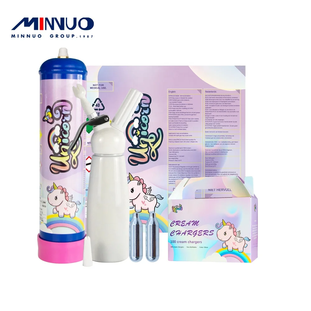 Лучшие продажи 2020 minnuo новый стиль наивысшего качества еды 8g газ закиси азота газовых баллонов для десертов и вечеринки