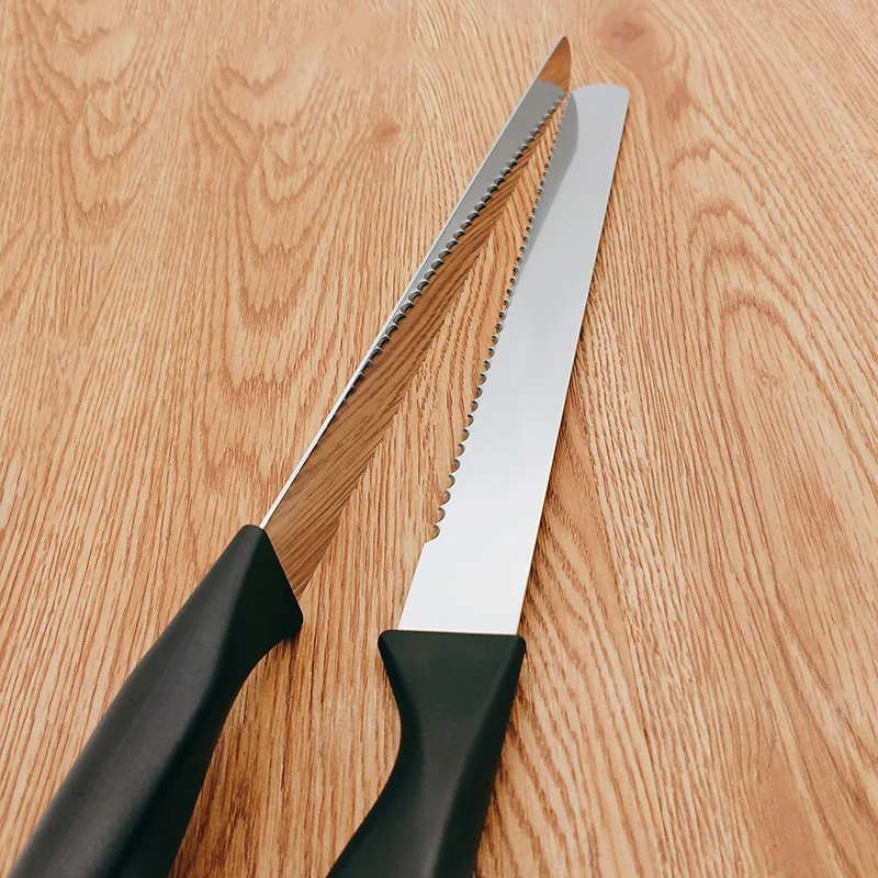 amazon kitchen wholesale cheap 10 12 14 inch long stainless steel serrated blade toast ham cake bread knife with plastic handle