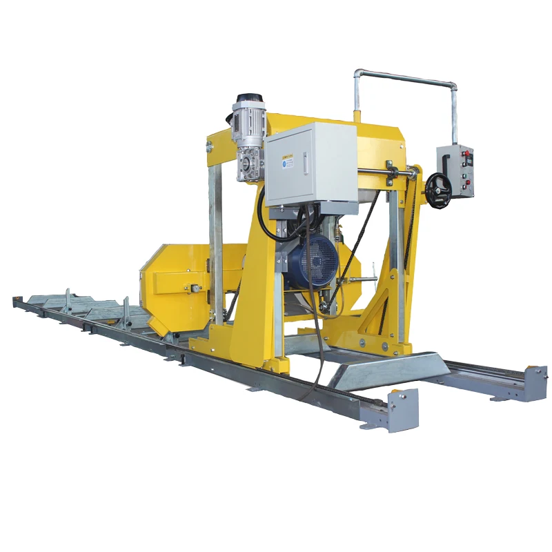 Electric automatic sawmill cheap wood saw machines with wheels fast cutting speed cutting diameter forestry machine